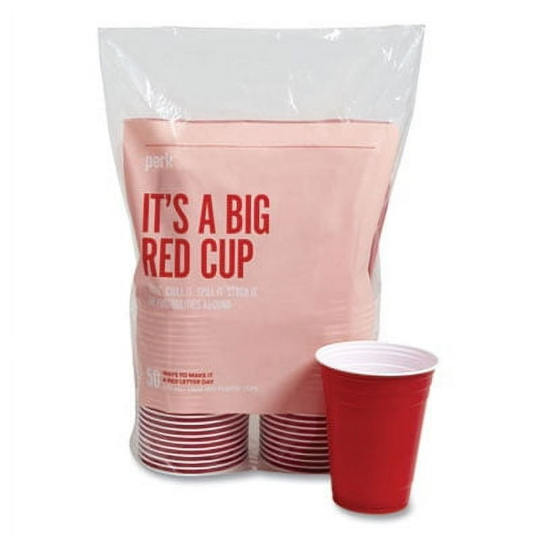 Plastic Cold Cups, 16 oz, Red, 50/Pack Plastic Cold Cups, 16 oz, Red, 50/Pack