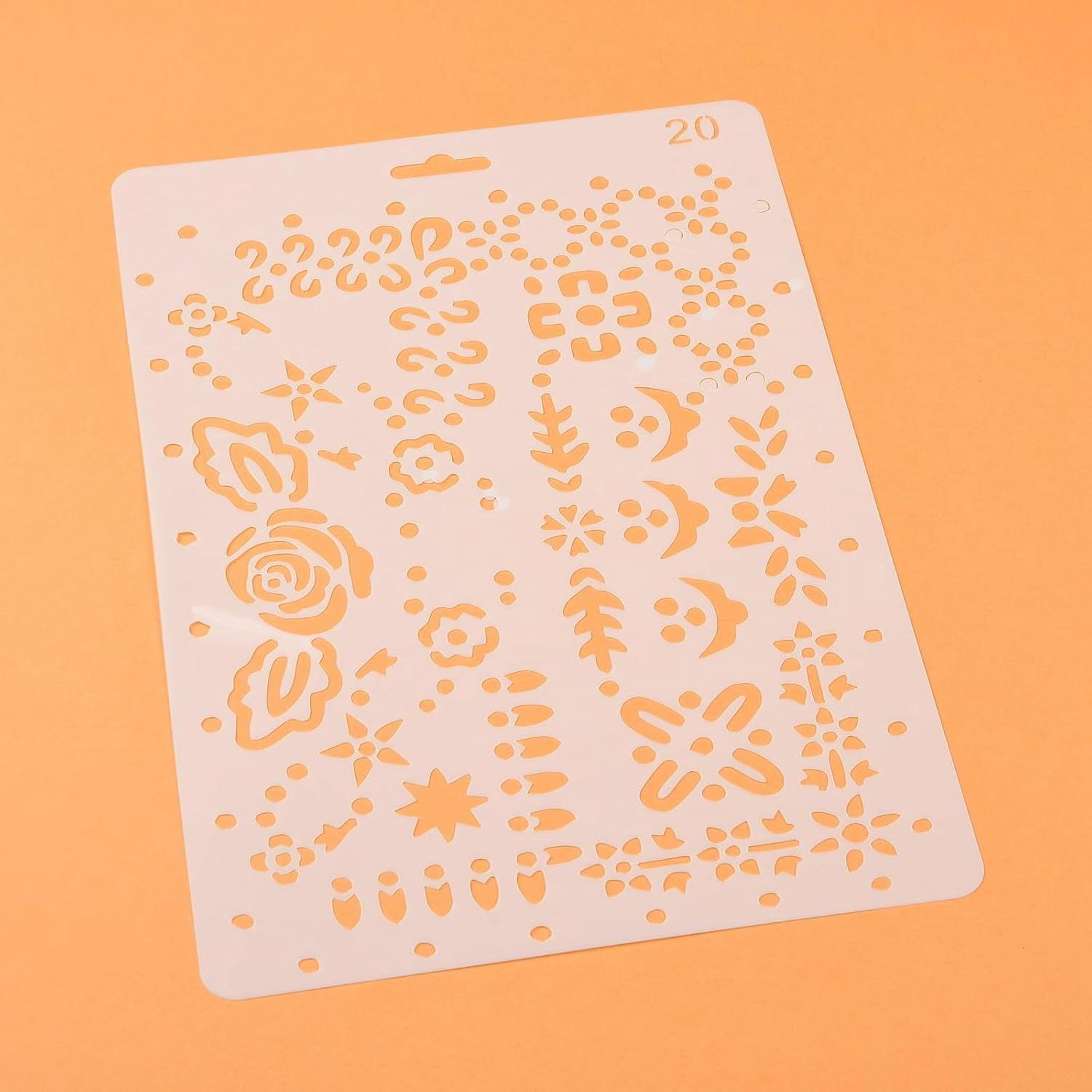 Rectangular Stencil Pattern 2Pc Rectangle Painting Stencils Plastic Reusable Drawing Painting ...