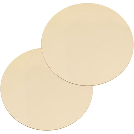 2Pc Round Brass Sheet 80mm Brass Discs Blank Brass Sheet Engraving Blanks for Crafts Models Repairs Brooch Base Setting Making