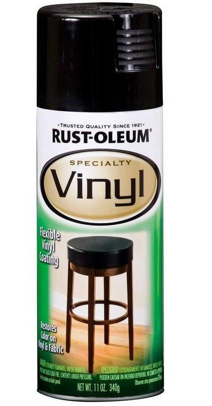 2Pc Rust-Oleum 1909-830 Specialty Black Vinyl Spray Paint, 11 Oz