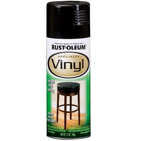 2Pc Rust-Oleum 1909-830 Specialty Black Vinyl Spray Paint, 11 Oz