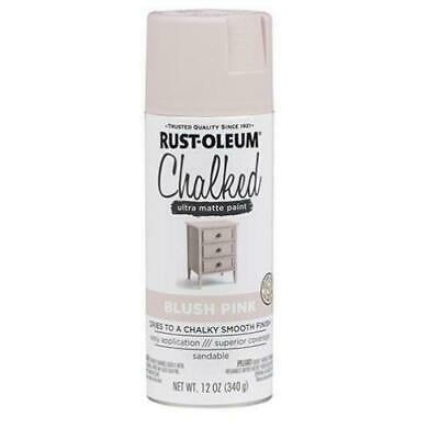 2Pc Rust-Oleum 302594 Chalked Ultra Matte Finish Spray Paint, Blush Pink, 12 Oz