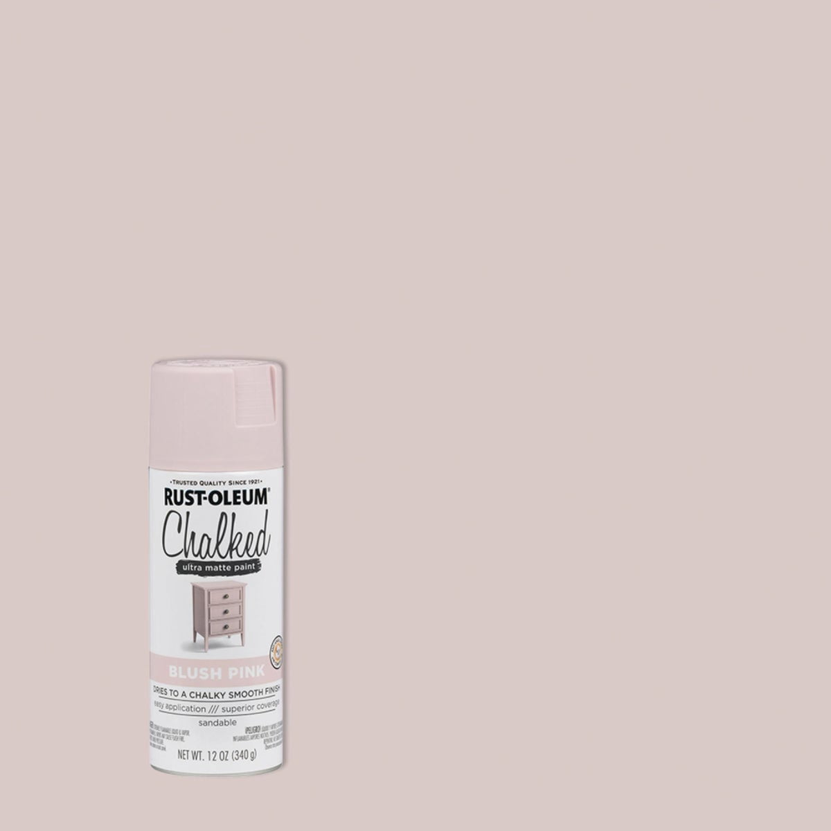 2Pc Rust-Oleum 302594 Chalked Ultra Matte Finish Spray Paint, Blush Pink, 12 Oz