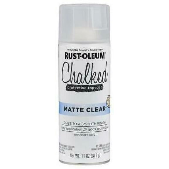 2Pc Rust-Oleum 302599 Chalked Protective Topcoat Spray Paint, 12 Oz