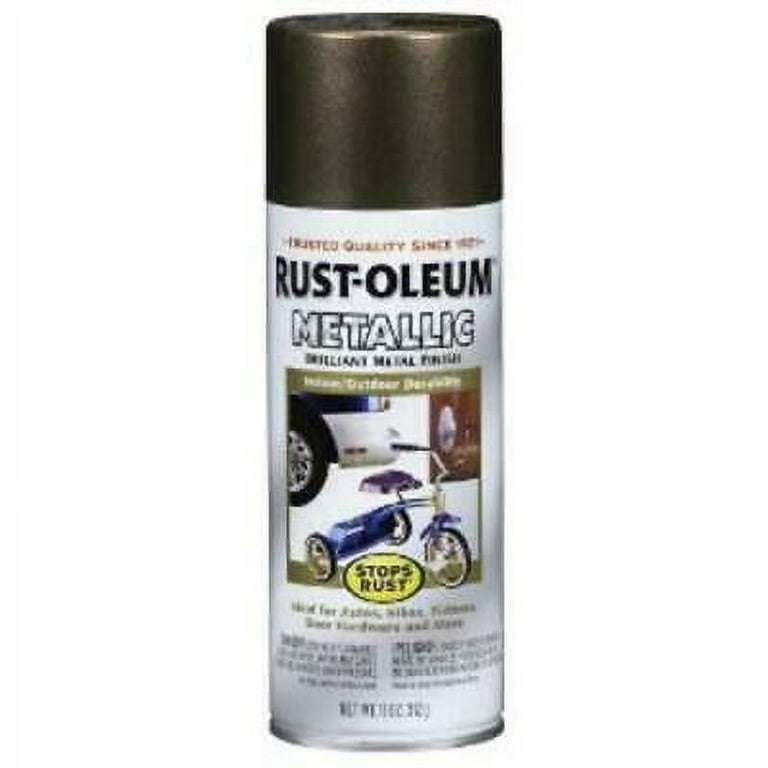 Rust-Oleum 7274830 Stops Rust Metallic Spray Paint 11 Ounce Antique Brass  Antique Brass 11 Ounce