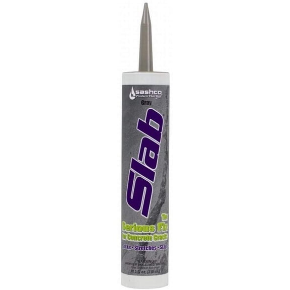 Sashco Slab Concrete Sealant Cement Crack Filler - Durable - 2 Pack, Gray