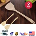 thumbnail image 1 of 2Pc Set Cooking Spoon Spatula Wooden Wok Cooking Utensils Kitchen Handcrafted, 1 of 5