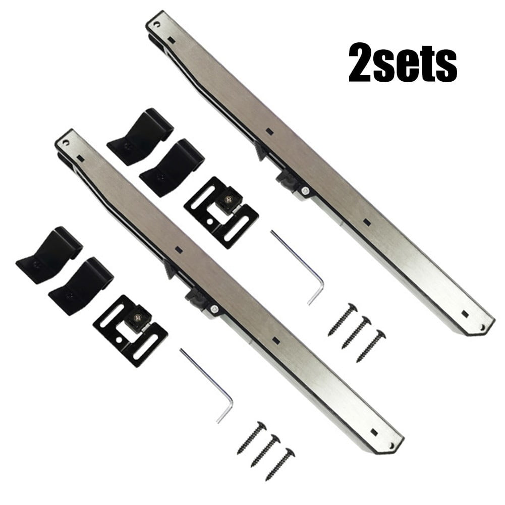 2Pc Silver Soft Close Mechanism for Damper Sliding Barn Door Hardware