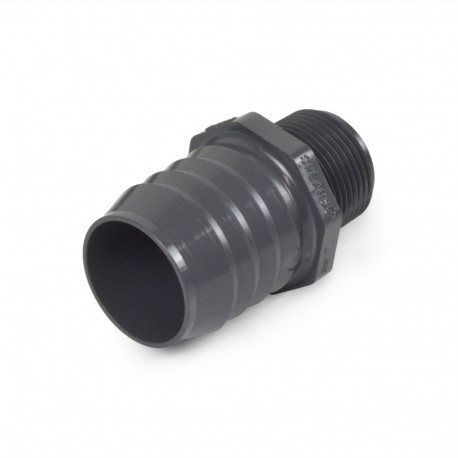 2Pc Spears 1-1/2" Barbed Insert x 1" Male NPT Threaded PVC Reducing ...
