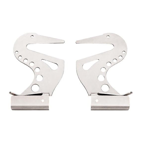 2Pc Stainless Steel Easel Canvas Holder Clips, Multi-hole Adjustable Painting Board Fastener Clamps, Wood Easel Mount Canvas Securing Clips, Artist Drawing Accessory Canvas Fixing Clamps