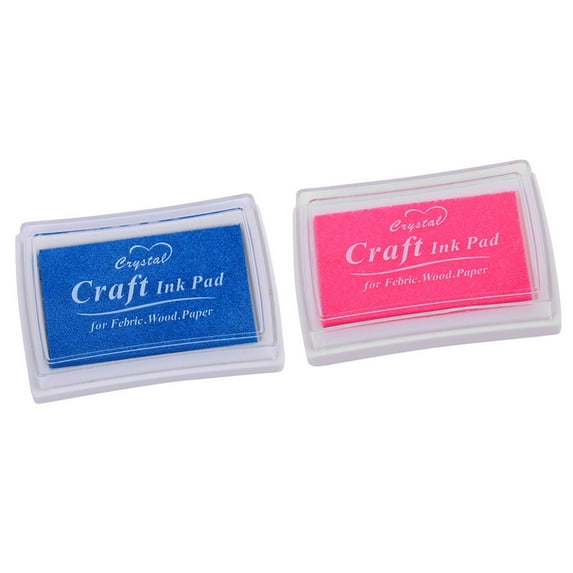 2Pc Stamping Ink Pad Card Making Decor and pink
