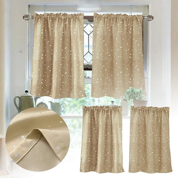 2Pc Star Curtain Short Curtain Blackout Curtain (74×90Cm) D,Star Curtains Short Curtains Small Curtains Rod Curtains Kitchen Coffee Curtains Bedroom Curtains Lace Curtains 29 X 36 Inch 2 Panels