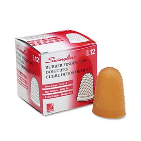 Swingline Rubber Finger Tips, Size 11-1/2 Medium, 144 Pack (S7054035CS) - Better Grip For Paper Handling