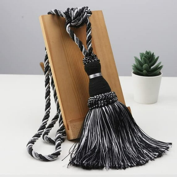 2Pc Tassel Tieback For Curtain Polyester Single Ball Curtain Holder Tie Home Decor Handmade Tassel Fringe Curtain Buckle Rope