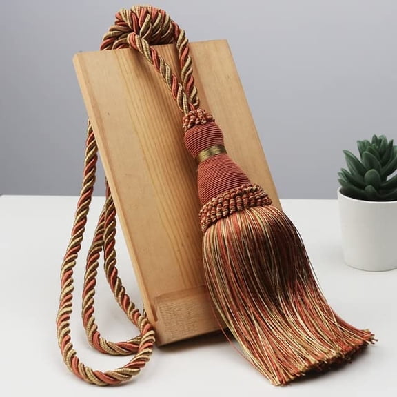 2Pc Tassel Tieback For Curtain Single Ball Curtain Holder Tie Home Decor Curtain Tie Backs Handmade Tassel Fringe Curtain Buckle Rope