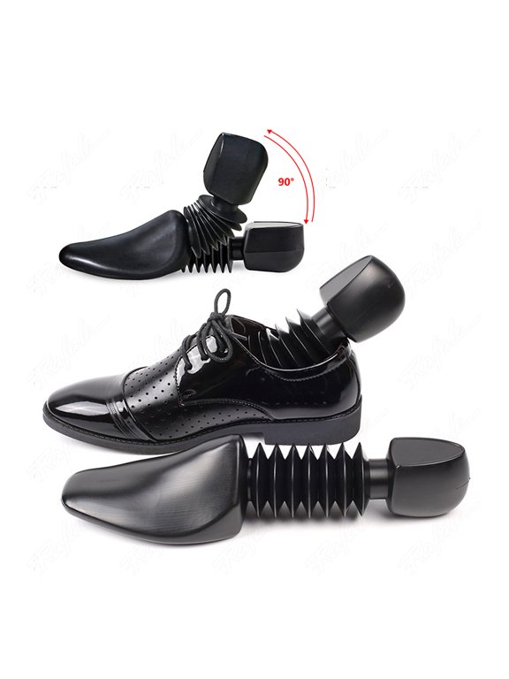 2Pc Telescopic Practical Plastic Adjustable Length Men Shoe Trees Stretcher Boot Holder Organizers Black Shoe Tree Man Women