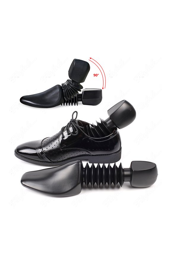 2Pc Telescopic Practical Plastic Adjustable Length Men Shoe Trees Stretcher Boot Holder Organizers Black Shoe Tree Man Women