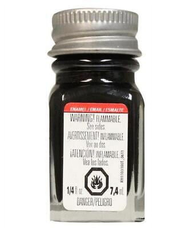 2Pc Testors SemiGloss Black Enamel Paint 0.25 oz