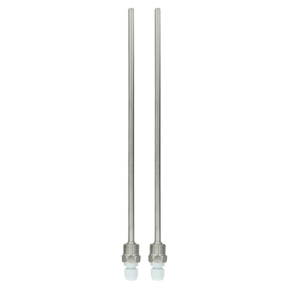 2Pc Thermowell G 1/2\" Thread for Temperature Sensor Immersion Sleeve Pocket 8X300mm