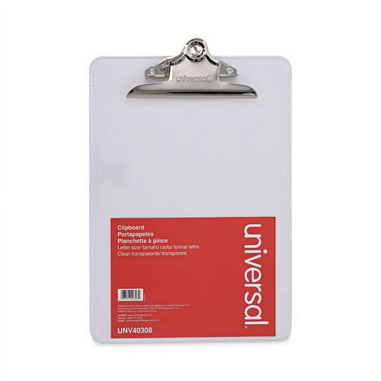 Plastic Clipboard with High Capacity Clip, 1.25 Plastic Clipboard with High Capacity Clip, 1.25