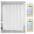thumbnail image 1 of 2Pc Vinyl Shower Curtain Frosted Clear Liners Magnetic Heavy Duty 70x72, 1 of 4