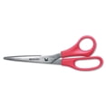 thumbnail image 1 of 2Pc Westcott Value Line Stainless Steel Shears, 8\" Long, 3.5\" Cut Length, Red Straight Handle, 1 of 1