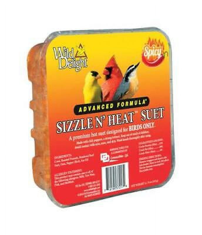 2Pc Wild Delight Sizzle N Heat Songbird Wild Bird Food Beef Suet 11.75