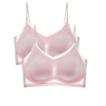 thumbnail image 1 of 2Pc Women's Comfortable Sexy Ultra Thin Silk Beautiful Back Seamless Sagging Sports Bra, 1 of 4