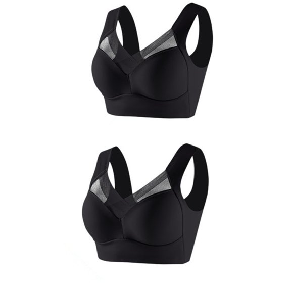 2Pc Women's Large Strapless Lace Tank Top Underwear Thin Side Fold Side Gather Adjustable Bra