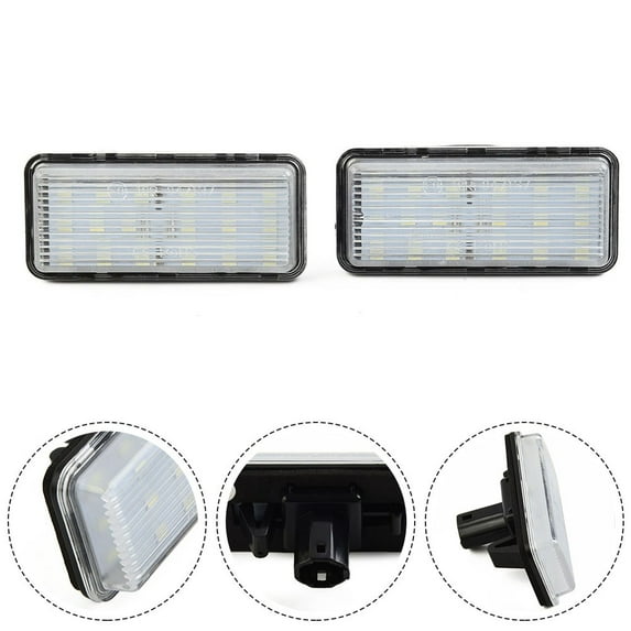 2Pc for Lexus for Toyota for Land Cruiser Auto LED License Number Plate Lights