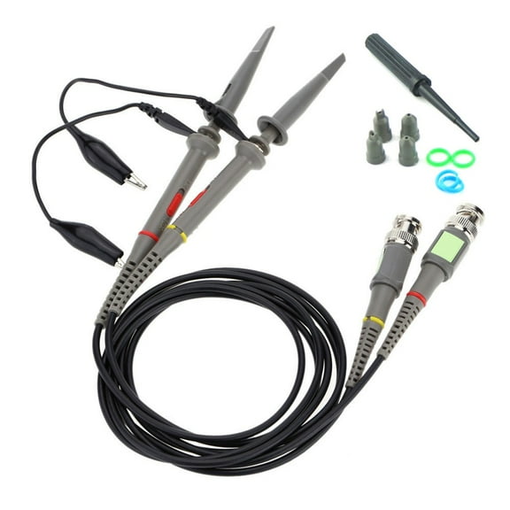 2Pc100Mhz Bnc Oscilloscope Probe Kit High Precision Scope Analyzer Testing Probs Hand Tool Sets Physical Measuring Instruments