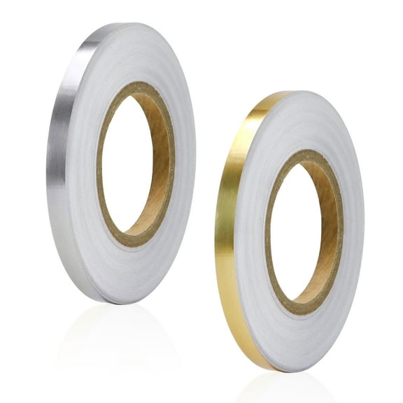 2Pcs 0.4 Inch x 164 Feet Floor Crevice Line Sticker Foil, Waterproof Tile Foil Tape, Self Adhesive Decorative Sealing Caulk Strip for Living Room, Kitchen, Bathroom