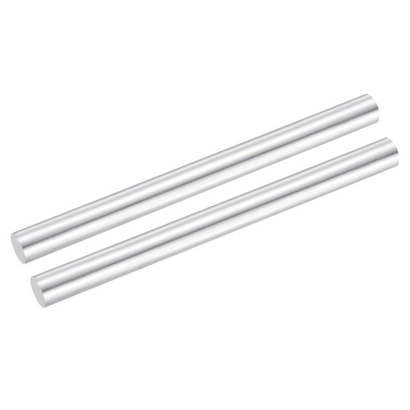 2Pcs 0.65"(16.5mm) Dia Round Aluminum Rods, 7.9"(200mm) Long 6061 Aluminum Round Rod Solid Lathe Bar Stock for Industry Construction DIY Crafts, Silver