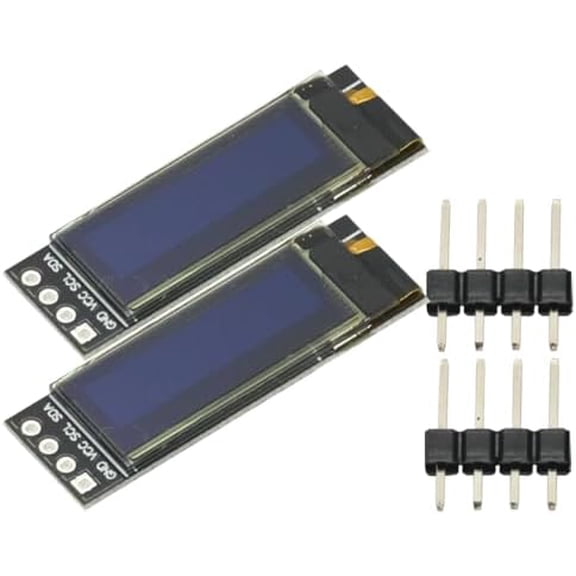 2Pcs 0.91 Inch OLED Screen 128x32 IIC I2C Screen White LCD OLED Display DIY SSD1306 OLED Display Module DC 3.3V 5V for Arduino Display PIC AVR STM32$$Electronics Other