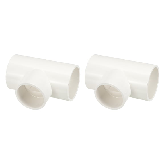 2Pcs 1 1/2"x1 1/2"x1" PVC Reducing Tee Fitting, SCH40 3-Way Furniture Grade PVC Pipe Fitting, Corner Elbow Connector for Building Furniture Frame Connection, Socket x Socket