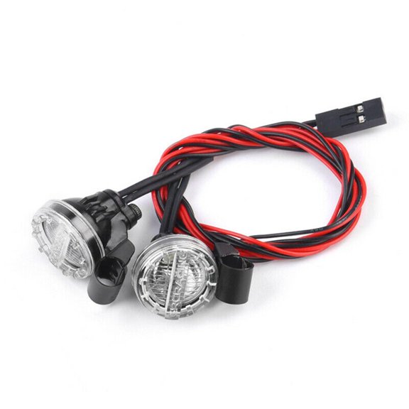 2Pcs 1/10 & 1/8 RC Crawler Car Lights Super Bright White LEDs, Unassembled Kit for Enhanced Visibility