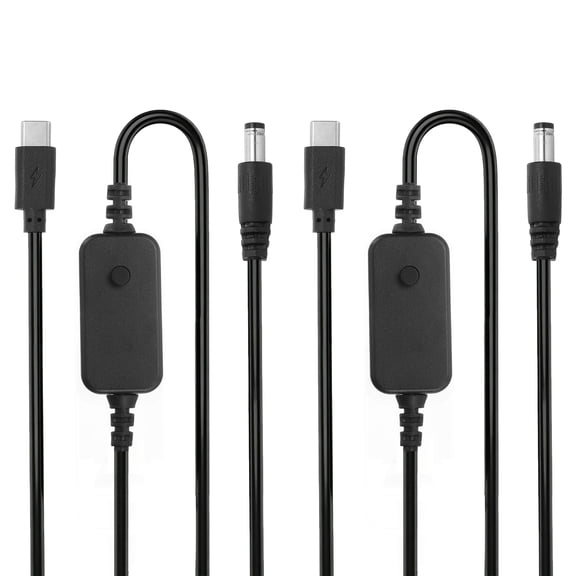 2Pcs 1.18m/3.9ft USB C to DC PD Adapter, 5V 9V 12V 15V 20V PD Trigger Cable Type-C to DC Power Cable Charger Converter for Tablets, LED Light, Lamps, Routers, Laptop, Speaker