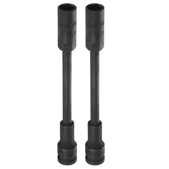 2Pcs 1/2" Drive 14mm Thin Wall 6 Point Deep Impact Socket Extra Long CR-V Steel