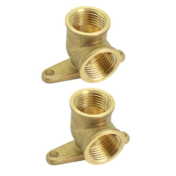 2Pcs 1/2 Inch Wall Socket Brass Bow, 90° Brass Elbow Coupler Copper Adapter