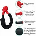thumbnail image 1 of 2Pcs 1/2" Soft Shackle Rope Synthetic Tow Recovery Strap 38000LBS for ATV UTV, 1 of 5