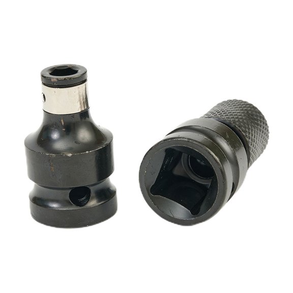 2Pcs 1/2 Square Drive to 1/4 Hex Shank Drill Bit Adapter Converter for Power Tools