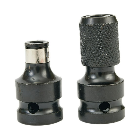 2Pcs 1/2 inch Square To 1/4 inch Hex Ratchet Socket Conversion Tool Release Drive Quick Adaptor Socket Converter Tool Chuck Impact Adapt