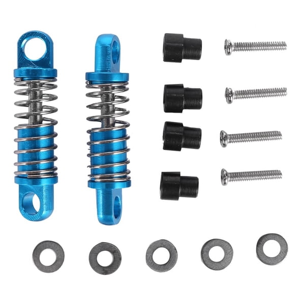 2Pcs 1/28 RC Aluminum Shock Absorbers for Car K969 K989 K999 P929 4WD Short Course Drift Upgrade Parts-Blue