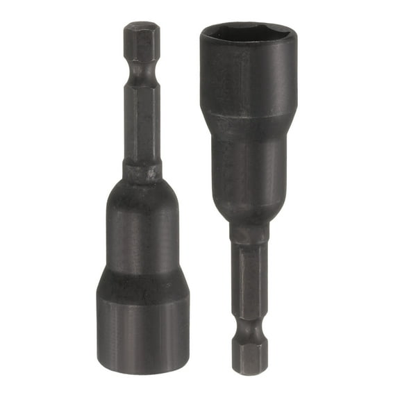 2Pcs 1/4 Hex Shank 13mm Magnetic Hex Socket 65mm Length, CR-V Steel Quick-Release Impact Driver Socket Wrench Screw for Impact Drill Power Nut Setter