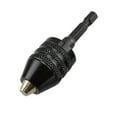 thumbnail image 1 of 2Pcs 1/4-Inch Hex Shank Keyless Drill Chuck Adapter, 0.3-6.5mm Clamping Range, Quick Change for Impact Driver, Durable, Black, By Preplabs, 1 of 2