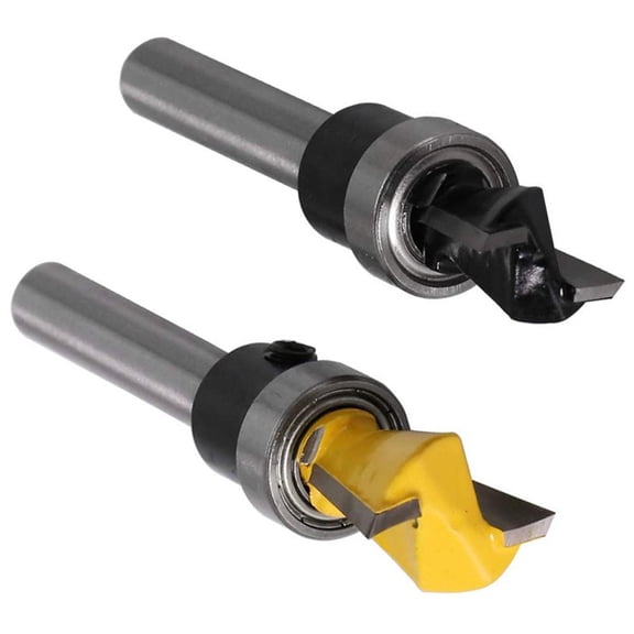 2Pcs 1/4 Inch Shank Dovetail Joint Router Bits with Bearing Guide Dovetail Jig Bit for Furniture Building Cabinet