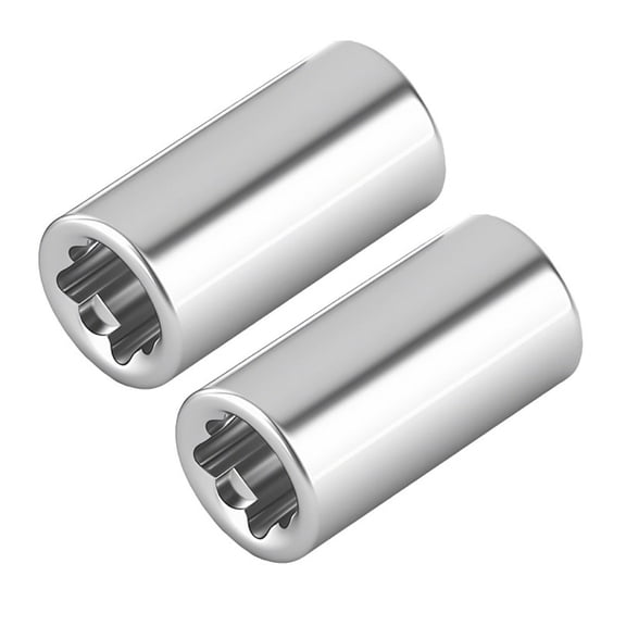 2Pcs 1/4 Inch Socket Adapter, Chrome Vanadium Steel Sleeve Conversion Head, 6.35mm Hex Shank Driver Bit For Power Drill