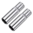 thumbnail image 1 of 2Pcs 1/4-inch Drive 11mm Cr-V 6-Point Deep Socket (Polishing), 1 of 5