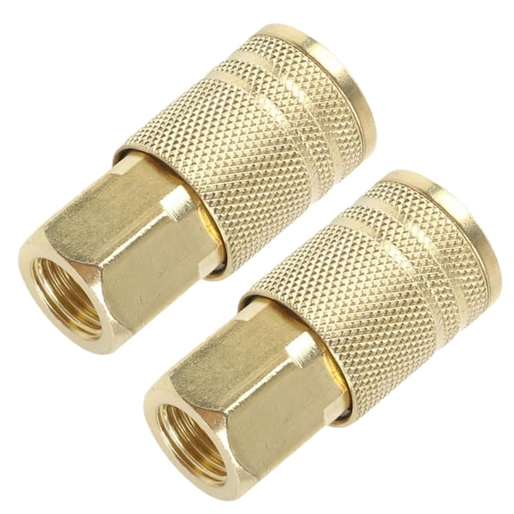 2Pcs 1/4inch Metal Female Industrial Coupler 1/4inch Air Hose Quick Connection Accessories Internal Coupler Accessories