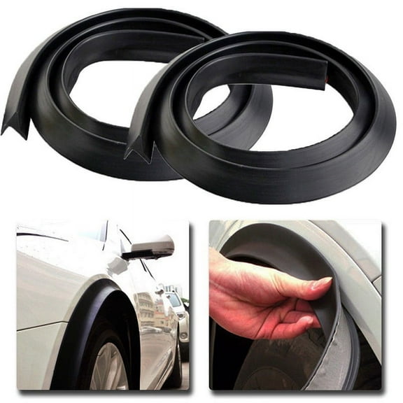 2Pcs 1.5M Black Car Wheel Fender Extension Moulding Flares Trim Strip Edge